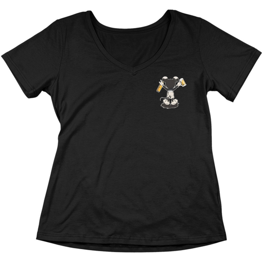Beer Mouse - V-Ausschnitt Damenshirt