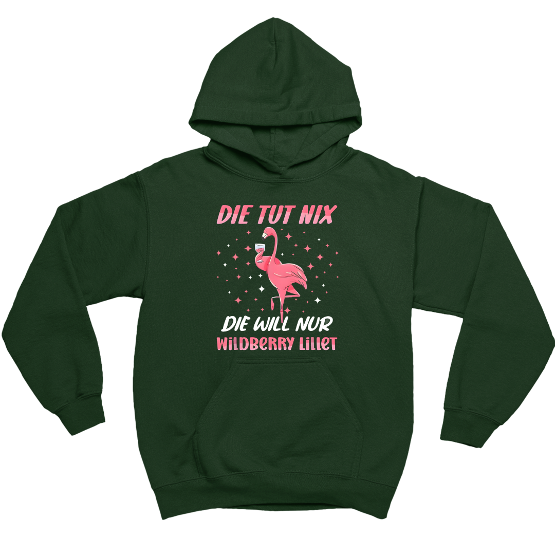 Flamingo - die tut nix, die will nur Wildberry Lillet - Herren Hoodie