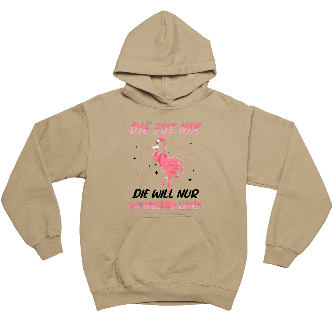 Flamingo - die tut nix, die will nur Wildberry Lillet - Herren Hoodie
