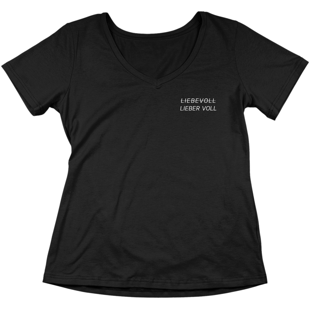 LIEBER VOLL - V-Ausschnitt Damenshirt