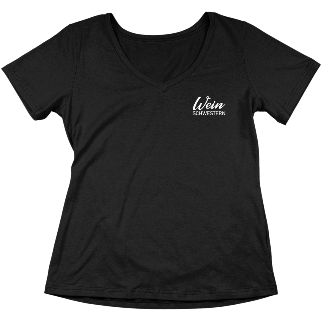 Wein Schwestern - V-Ausschnitt Damenshirt