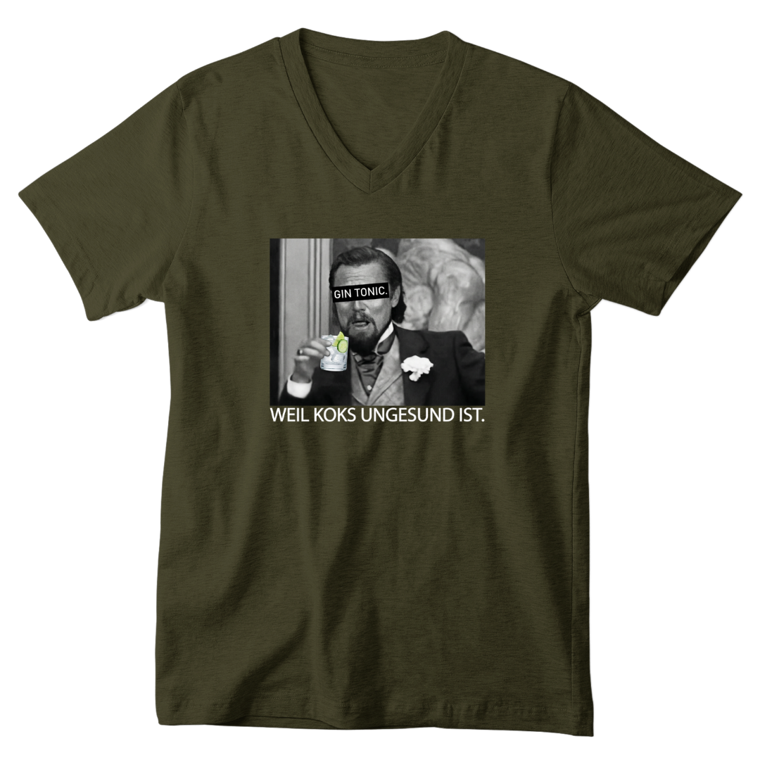 Gin Tonic DiCaprio - V-Ausschnitt Herrenshirt