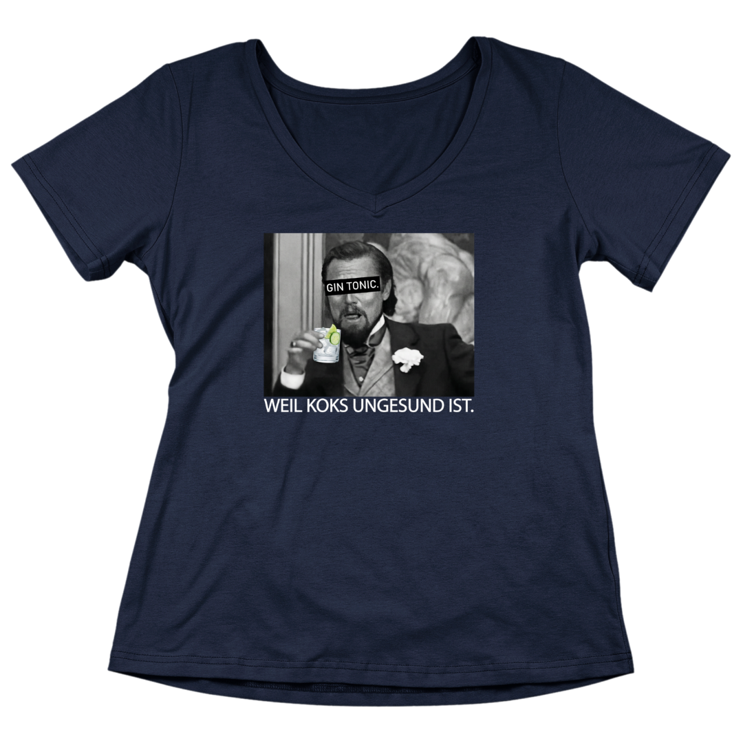 Gin Tonic DiCaprio - V-Ausschnitt Damenshirt