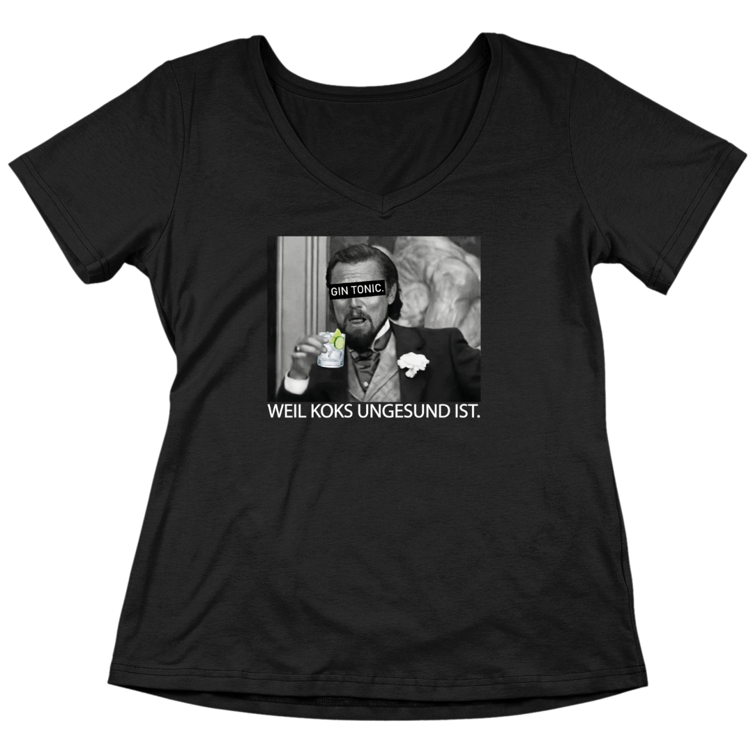 Gin Tonic DiCaprio - V-Ausschnitt Damenshirt