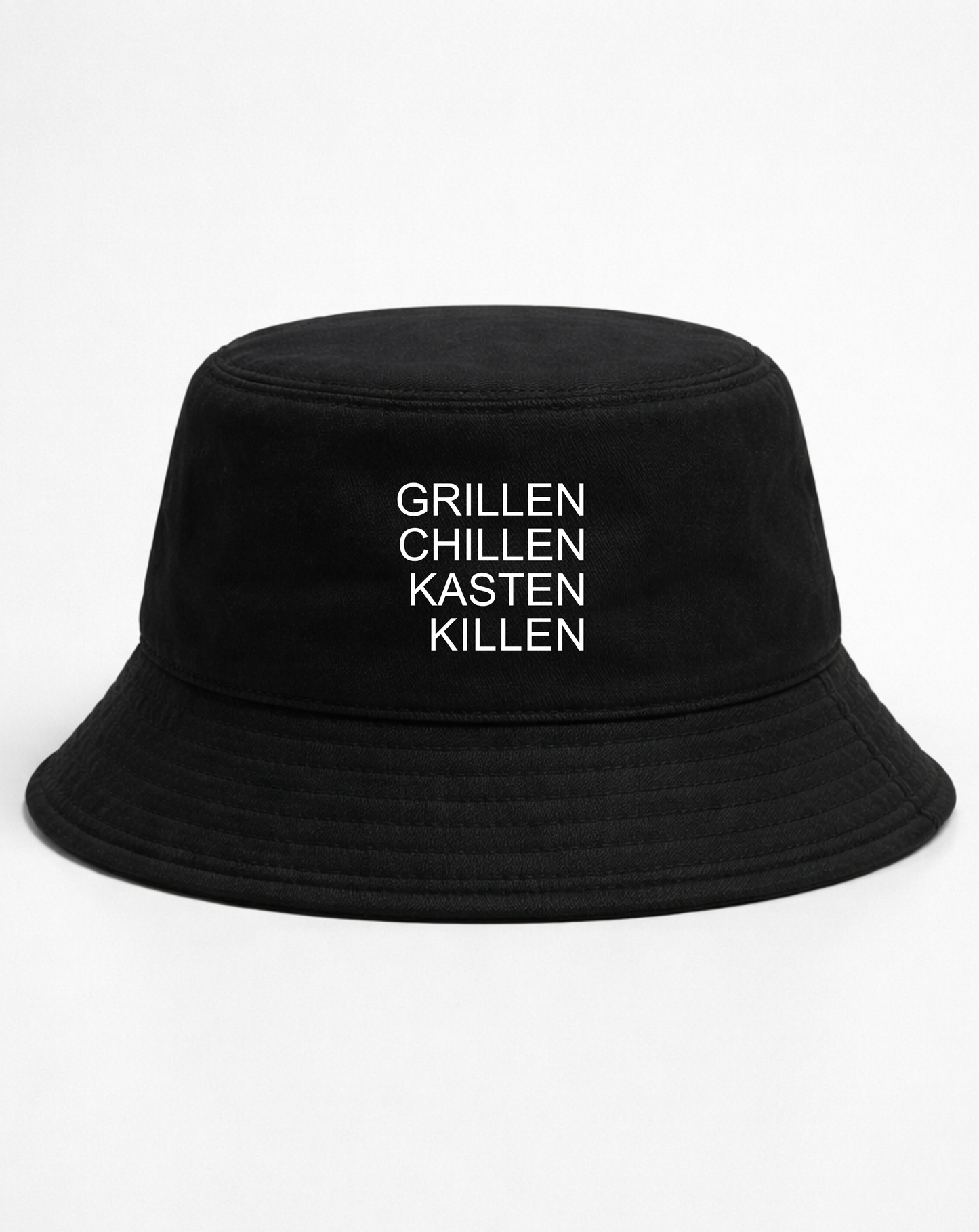 Grillen, Chillen, Kasten, Killen - Bucket Hat