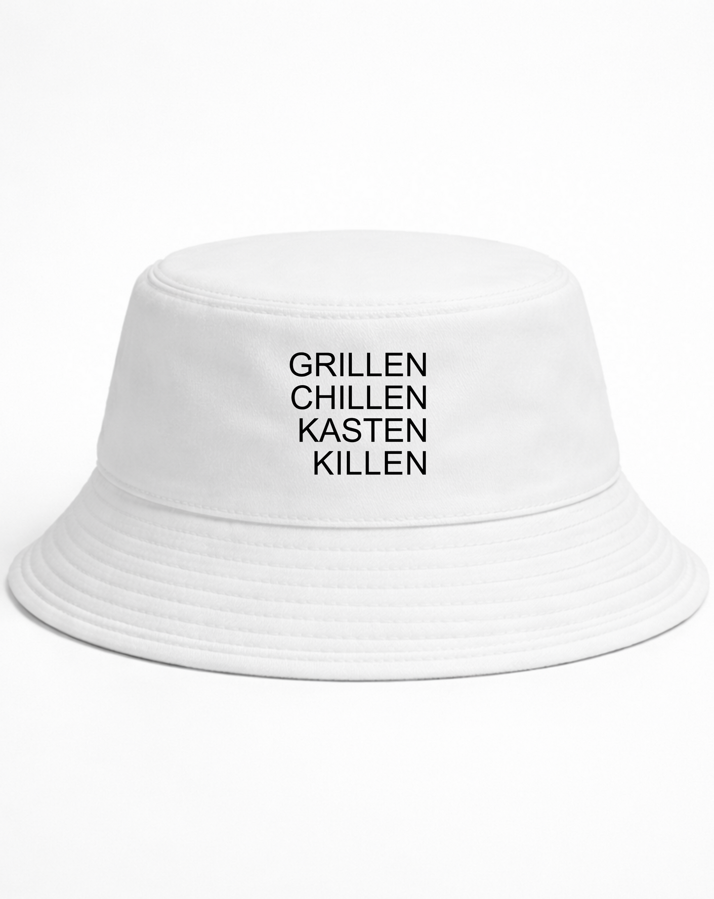 Grillen, Chillen, Kasten, Killen - Bucket Hat
