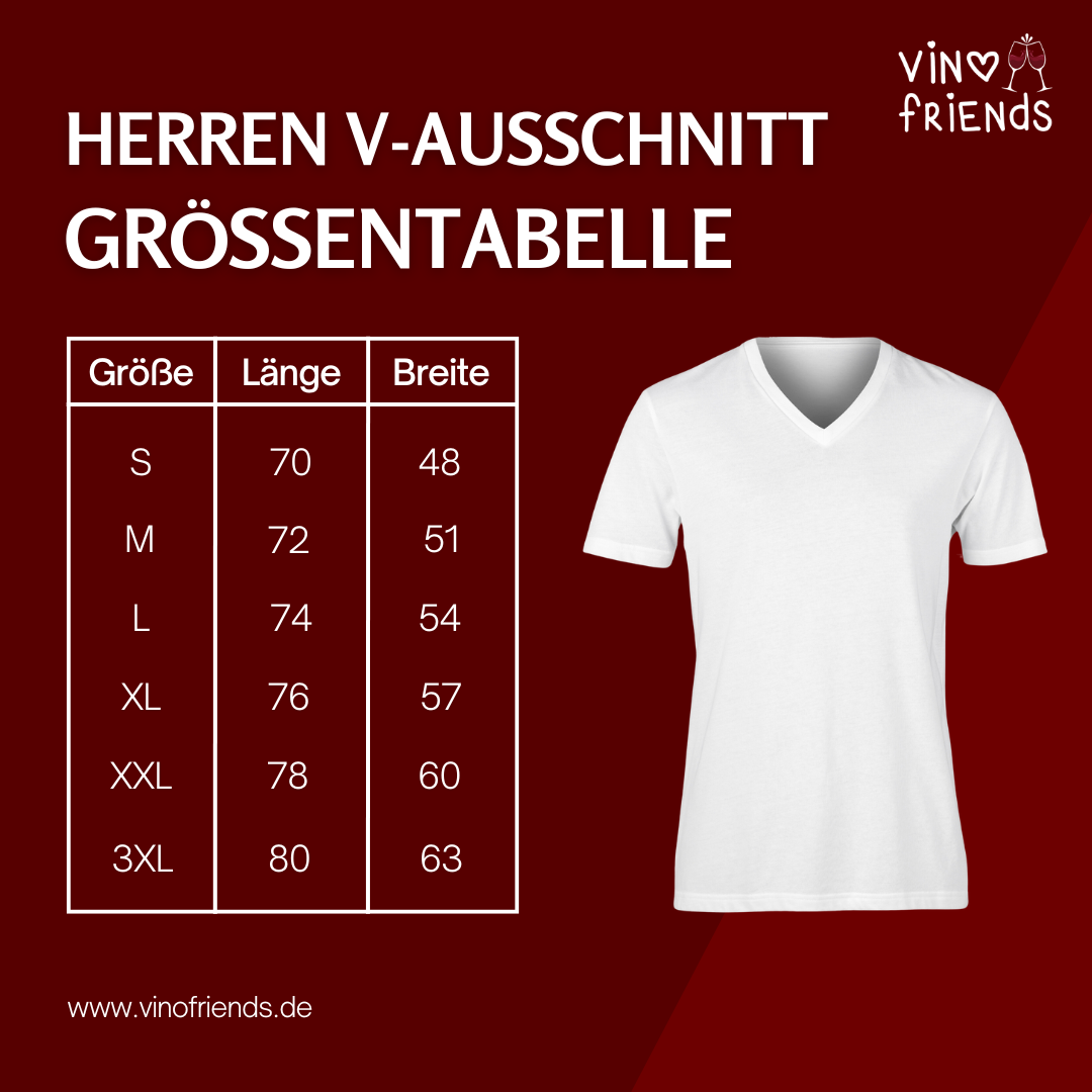 Vinofriends - V-Ausschnitt Herrenshirt