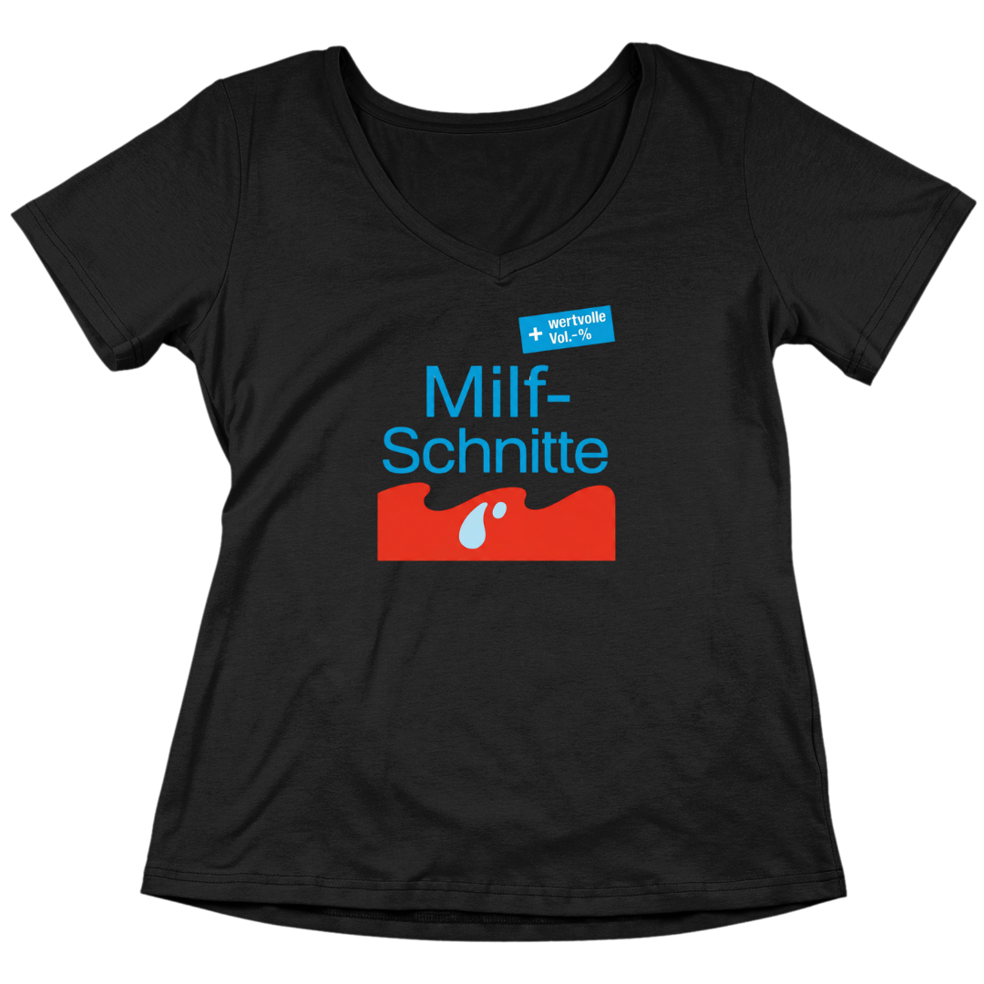 Milf Schnitte - V-Ausschnitt Damenshirt