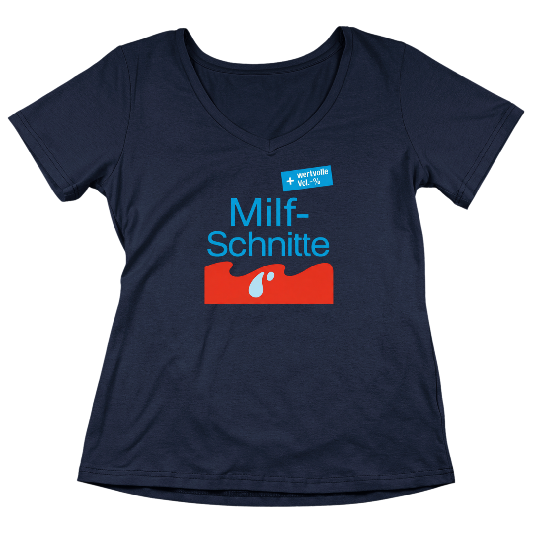 Milf Schnitte - V-Ausschnitt Damenshirt