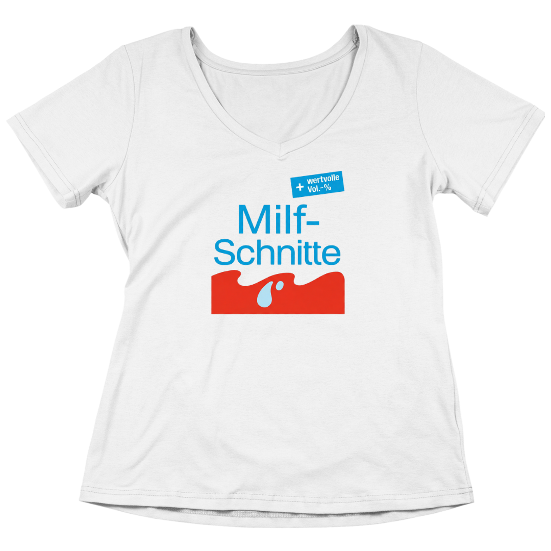 Milf Schnitte - V-Ausschnitt Damenshirt