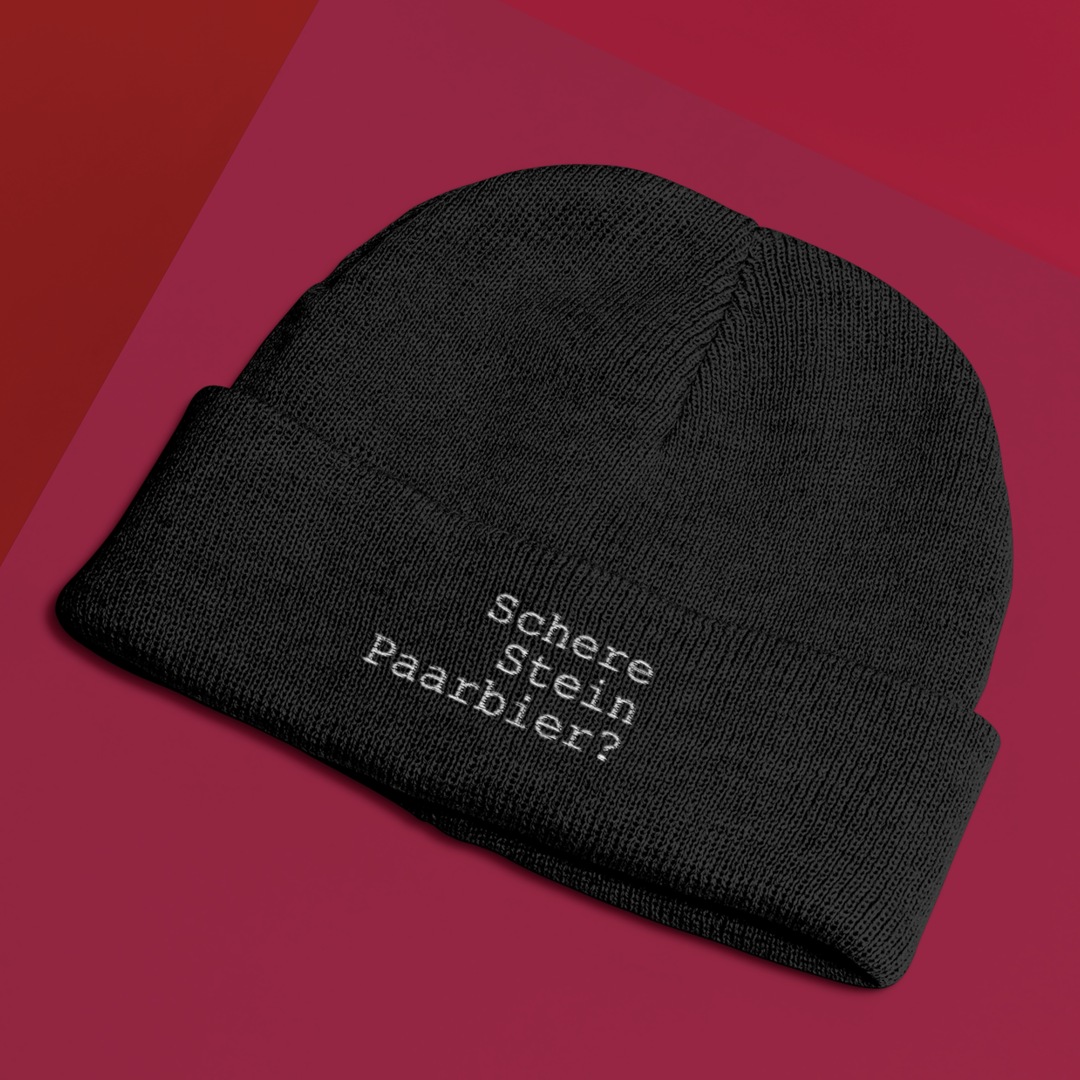 Schere Stein Paarbier? - Beanie