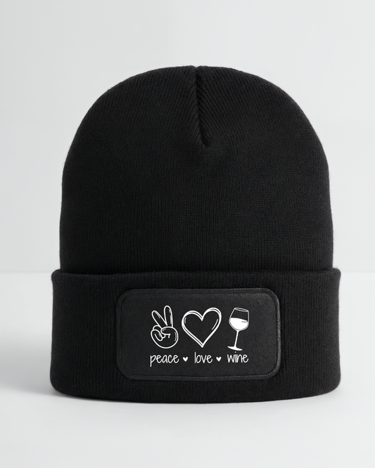 Peace Love Wine - Beanie