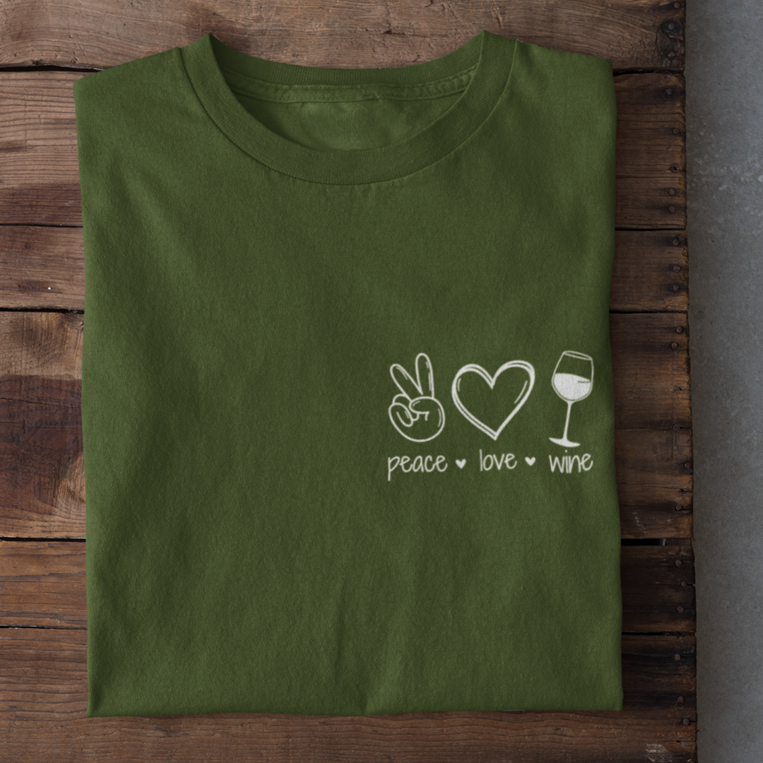 Peace Love Wine - Damenshirt