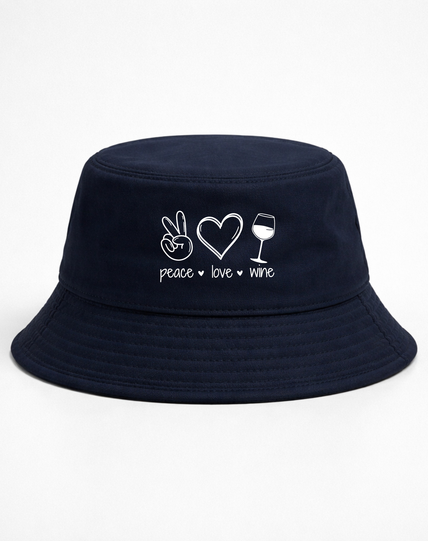 Peace Love Wine - Bucket Hat