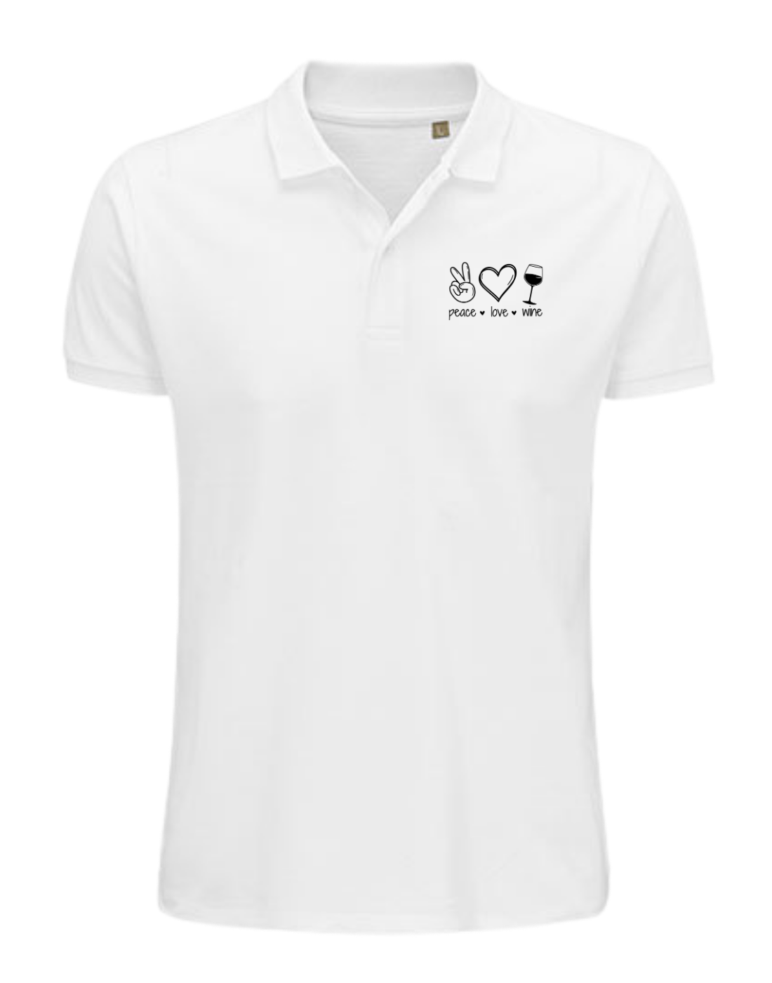 Peace Love Wine  - Unisex Poloshirt