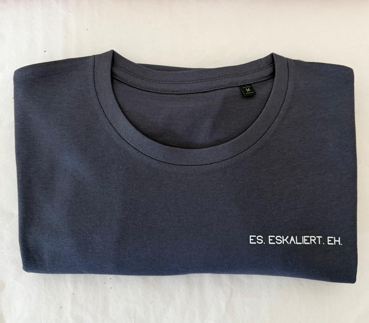 SALE - ES. ESKALIERT. EH - Herren Organic T-Shirt dunkelgrau