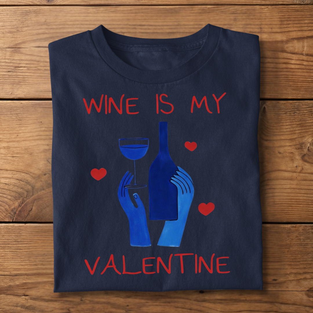 Wine is my Valentine - Damen Bio-Baumwoll T-Shirt