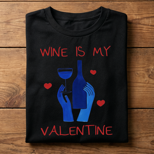 Wine is my Valentine - Herrenshirt